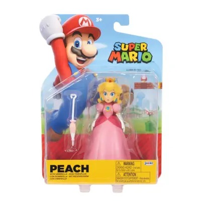 Super Mario Figur 10cm W41 Princess Peach with Umbrella - Super Mario -  Leksaksaffären
