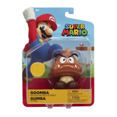 Super Mario Figur 10cm w42 Goomba With Coin - Super Mario -  Leksaksaffären