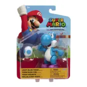 Super Mario Figur 10cm w42 Light-Blue Yoshi With Egg