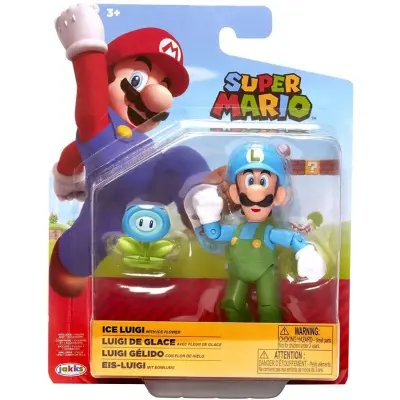 Super Mario Figur 10cm w46 Luigi with Ice Flower - Super Mario -  Leksaksaffären