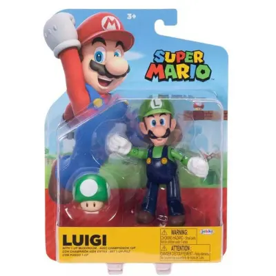 Super Mario Figur 10cm W47 Luigi - Super Mario -  Leksaksaffären
