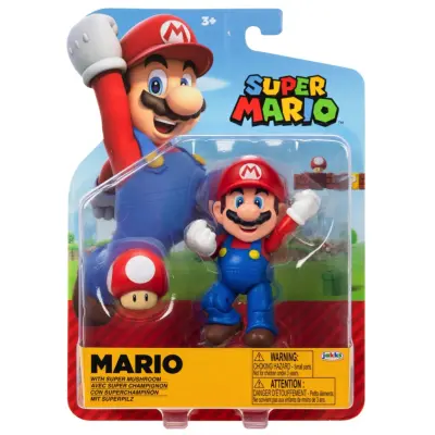 Super Mario Figur 10cm W47 Mario - Super Mario -  Leksaksaffären