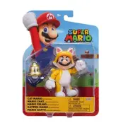 Super Mario Figur 10cm W48 Cat Mario - Super Mario -  Leksaksaffären