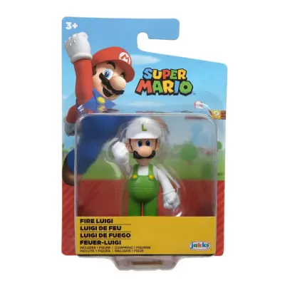 Super Mario Figur 5 cm W48 Fire Luigi - Super Mario -  Leksaksaffären