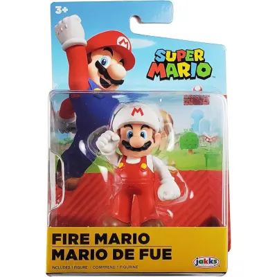 Super Mario Figur 5cm Fire Mario - Super Mario -  Leksaksaffären