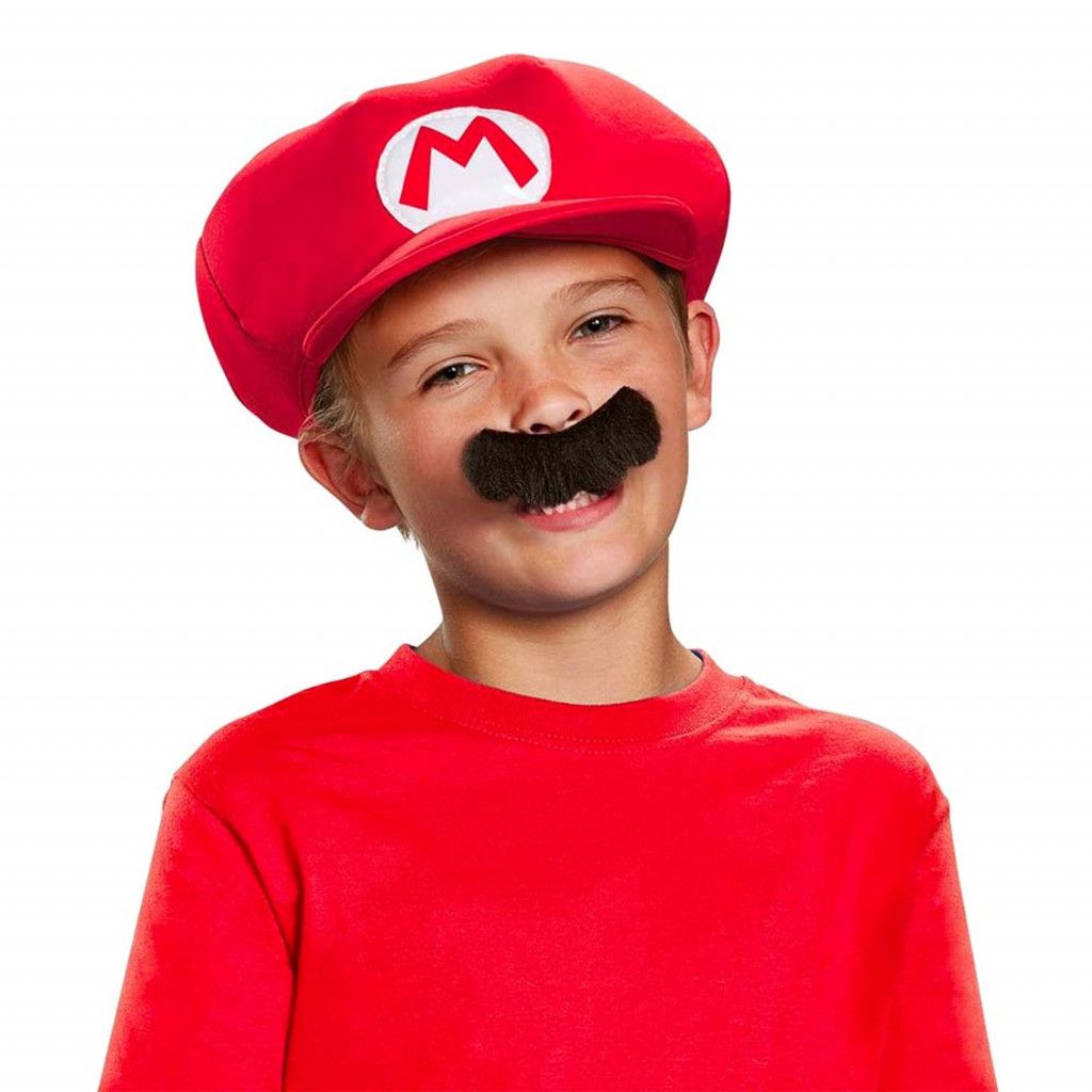 Super Mario Hatt & Mustasch - One size - Geekbutiken