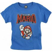 Nintendo - gaming T-shirt - Barn - It's A Me, Mario - 116 152 - för barn - blå