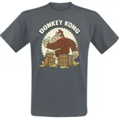Nintendo - gaming T-shirt - Donkey Kong - S XL - för Herr - mörkt gråmelerad