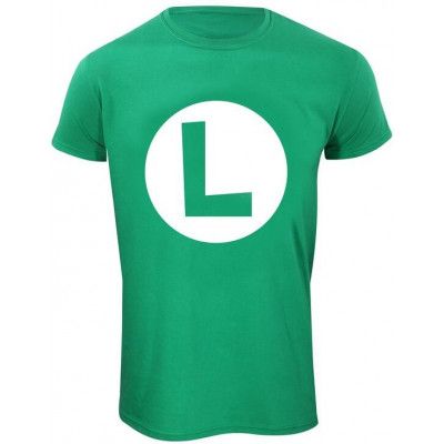 Nintendo - gaming T-shirt - Luigi Badge - S XXL - för  grön