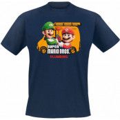 Nintendo - gaming T-shirt - Mario Brothers Plumbing - S XXL - för Herr - blå