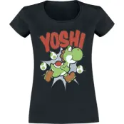 Nintendo - gaming T-shirt - Yoshi - M XXL - för Dam - svart