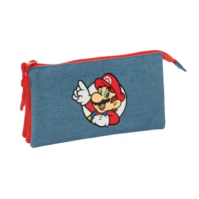 Super Mario triple pencil case