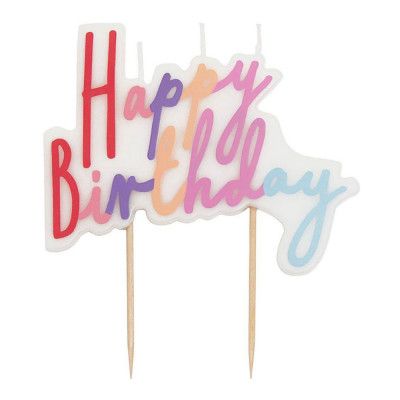 Tårtljus Rose Happy Birthday