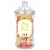 Zed Candy Fizzy Peach Rings Boutique Jar - Brusande Persikoringar i Fin Burk 235 gram