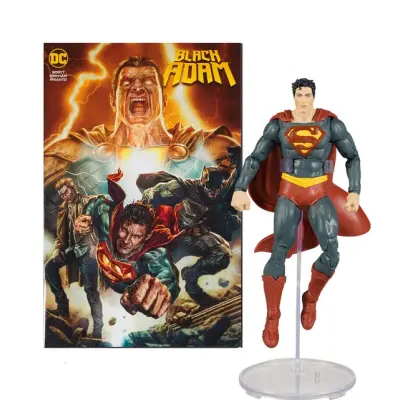 DC Comics Black Adam Comic + Superman figure 17cm