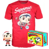 POP Set & Tee Back DC Comics Superman Exclusive Flocked