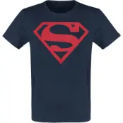 Superman - DC Comics T-shirt - Logo - Puff - S XXL - för Herr - marinblå
