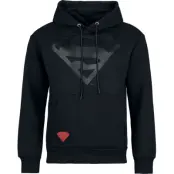 Superman - DC Comics Luvtröja - Heat Logo - Black On Black - S XXL - för Herr - svart