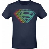 Superman - DC Comics T-shirt - Be Your Own Hero - S XXL - för Herr - marinblå