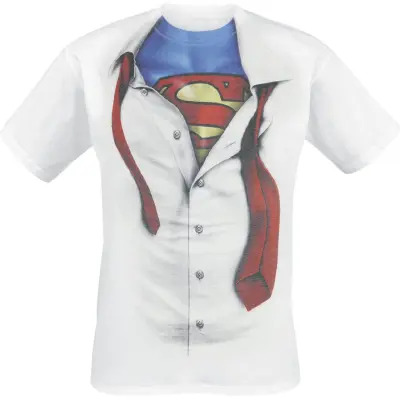 Superman - DC Comics T-shirt - Clark Kent - S XXL - för Herr - vit