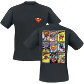 Superman - DC Comics T-shirt - Comic Book Covers - M 3XL - för Herr - svart