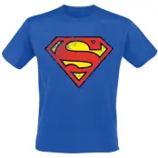 Superman - DC Comics T-shirt - Crest - S 5XL - för Herr - blå
