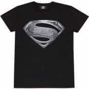 Superman - DC Comics T-shirt - Justice League - Black Logo - S XXL - för Herr - svart