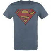 Superman - DC Comics T-shirt - Logo - M XXL - för Herr - blåmelerad