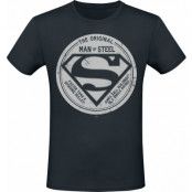 Superman - DC Comics T-shirt - Man Of Steel - S XXL - för Herr - svart