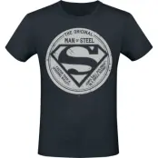 Superman - DC Comics T-shirt - Man Of Steel - S XXL - för Herr - svart