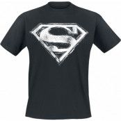 Superman - DC Comics T-shirt - Smudge Logo - S 5XL - för Herr - svart