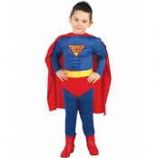 Superman Inspirerad Barnkostym 3 Delar