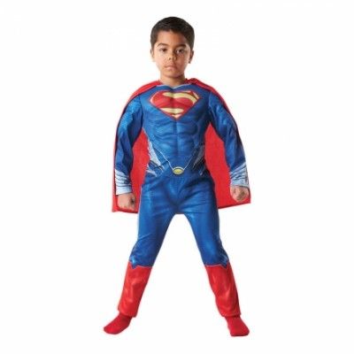 Man of Steel Superman Deluxe Barn Maskeraddräkt - Small