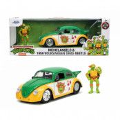 Ninja Turtles - Michelangelo & 1959 Volkswagen Drag Beetle - 1:24