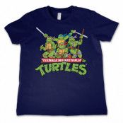 Teeange Mutant Ninja Turtles Distressed Group Kids T-Shirt