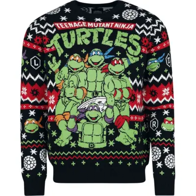 Teenage Mutant Ninja Turtles - Anime Christmas Jumper - Group - S 3XL - för Herr - flerfärgad