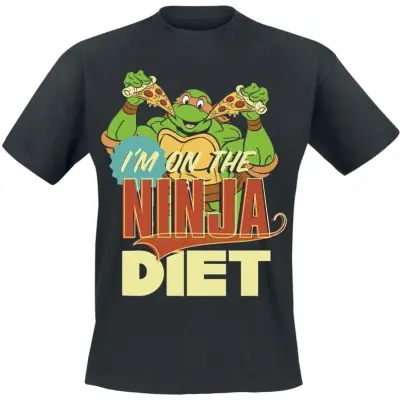 Teenage Mutant Ninja Turtles - Anime T-shirt - I´m On The Ninja Diet - S L - för Herr - svart