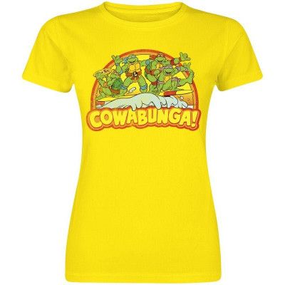 Teenage Mutant Ninja Turtles T-shirt - Cowabunga - L XL - för Dam - gul