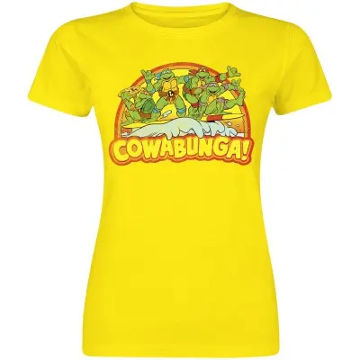 Teenage Mutant Ninja Turtles T-shirt - Cowabunga - L XL - för Dam - gul
