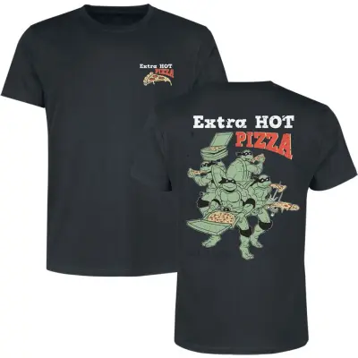 Teenage Mutant Ninja Turtles T-shirt - Extra Hot Pizza - M 3XL - för Herr - svart