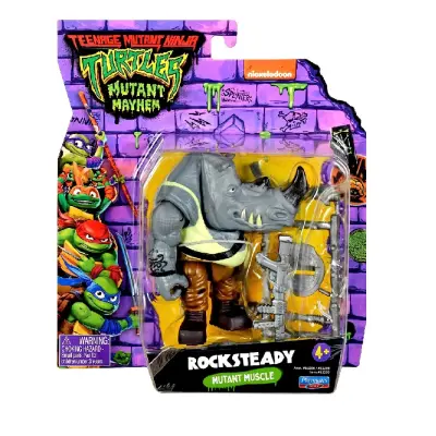 TMNT Mutant Mayhem Basic Figure (Rocksteady Mutant Muscle)