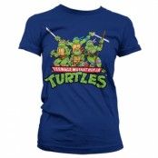 Turtles Distressed Group Girly T-shirt, T-Shirt
