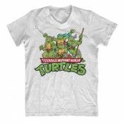 Turtles Distressed Group V-Neck T-Shirt, V-Neck T-Shirt