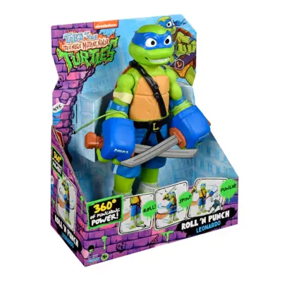 Teenage Mutant Ninja Turtles Roll n Punch Figur 30cm Leonardo - Turtles -  Leksaksaffären