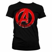The Avengers Distressed A Logo Girly Tee, T-Shirt
