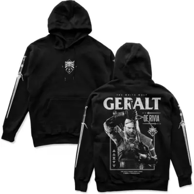 The Witcher 3 - gaming Luvtröja - Geralt - S XXL - för Herr - svart