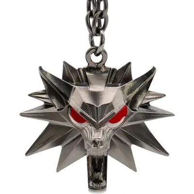 The Witcher - gaming Nyckelring - The Witcher Wolfsschul Symbol - för  silverfärgad