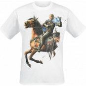 The Witcher - gaming T-shirt - Geralt And Roach - M XXL - för Herr - vit