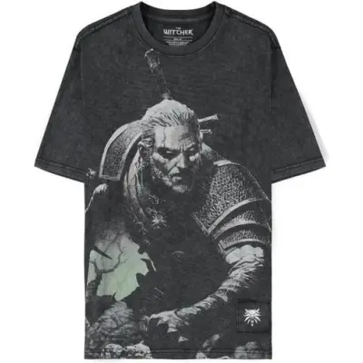 The Witcher - gaming T-shirt - Geralt - S XXL - för Herr - grå