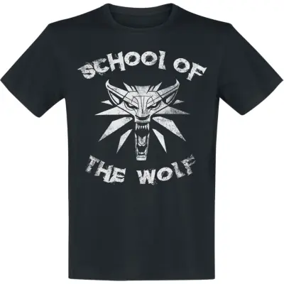 The Witcher - gaming T-shirt - School Of The Wolf - S XL - för Herr - svart